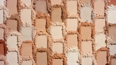 Mosaic of Beige to Brown Powder Smears