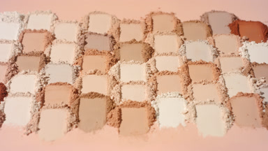 Mosaic of Skin Tone Powder Heaps
