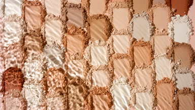 Water Splashing on Beige to Brown Powder Mosaic