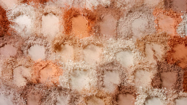 Dynamic Beige and Brown Powder Burst from Above