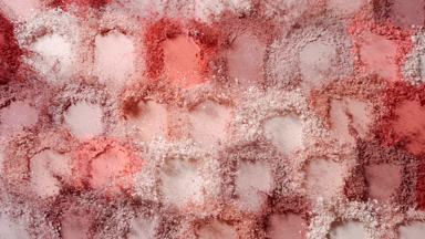 Red Powder Burst from Above in Slow Motion