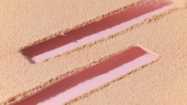 Dynamic Shadows on Beige Powder with Pink Background