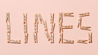 Wooden Clothespins Form 'Lines' in Dynamic Scene