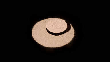 Beige Powder Close-Up with Dynamic Shadow Play