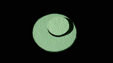 Green Eyeshadow Concept with Dynamic Light Effects