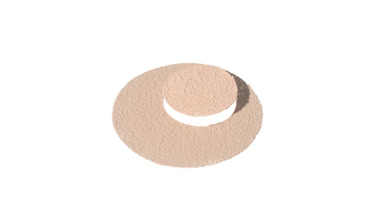 Beige Matte Powder Close-Up with Moving Shadows