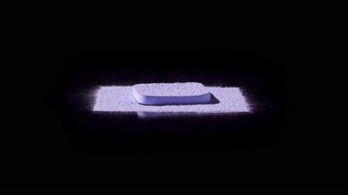 Extreme Close-Up of Violet Powder with Bold Shadows