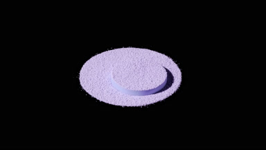Violet Powder with Shadow Lines on Dark Backdrop