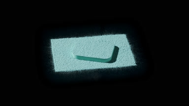 Cyan Powder Extreme Close-Up: Shadows on Black Background