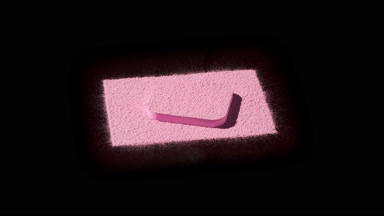 Pink Powder Close-Up: Geometric Shapes and Shadows