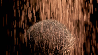 Brown Powder Falling on Black Brush for Bronzer
