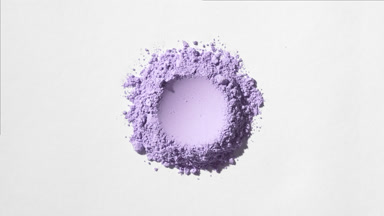 Pastel Violet Powder with Spherical Indentation and Shadows