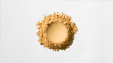 Yellow Powder with Spherical Imprint and Dynamic Shadows