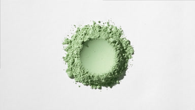 Pale Green Powder with Spherical Impression and Shadows
