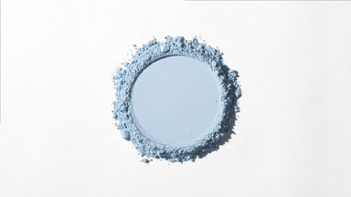 Pale Blue Powder with Rounded Impression and Light Play