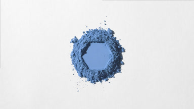 Blue Powder Stack with Hexagonal Pattern