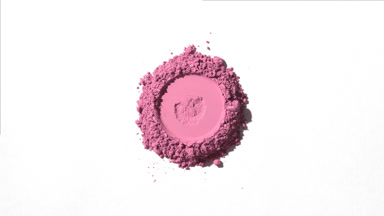 Pink Powder Imprint on Gentle Grey Surface