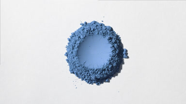 Blue Powder Aerial Shot for Mica Cosmetic Ingredient