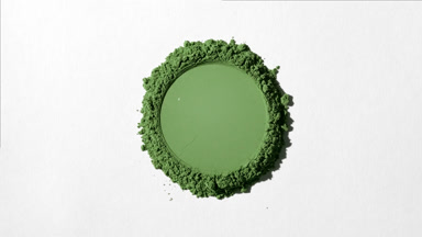 Green Powder Mountain with Round Imprint for Aloe Vera