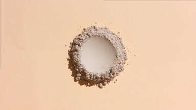 Above Shot of Beige Powder for Bentonite Clay