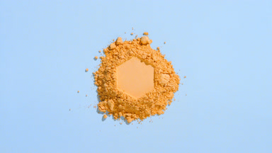 Mountain of Yellow Powder with Hexagonal Impression