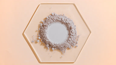 Beige Fine Powder on Hexagonal Watch Glass