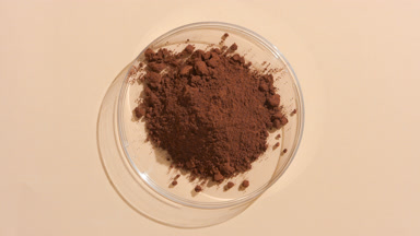 Chicory Root Powder in Petri Dish with Fluid Shadows