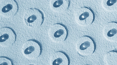 Dynamic Shadows on Pale Blue Sifted Powder Surface