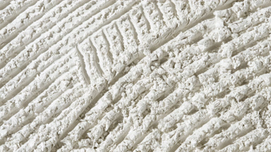 White Natural Powder Surface with Furrows and Shadows