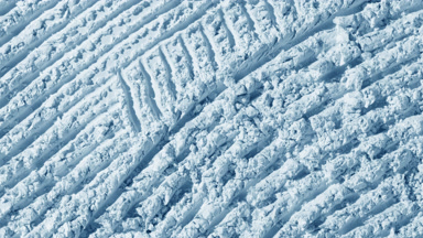 Pale Blue Powder Surface with Furrows and Dynamic Shadows