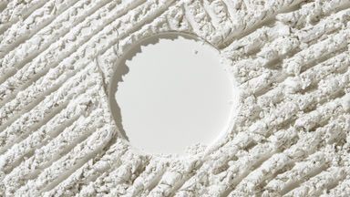 White Powder Surface with Intersected Furrows and Shadows