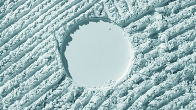 Pale Cyan Powder Surface with Dynamic Shadows