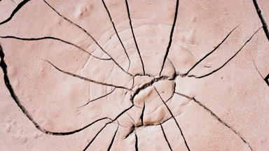 Light Brown Surface Drying with Mudcrack Texture