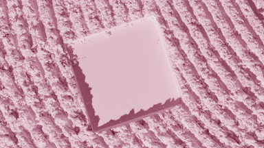 Dynamic Shadows on Pink Powder Surface for Clay Commercial