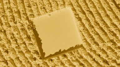 Yellow Powder Surface with Dynamic Shadows from Above