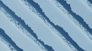 Evolving Shadows on Pale Blue Powder with Knife Lines