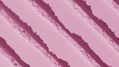 Dynamic Shadows on Pink Powder Surface with Knife Trails