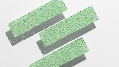 Pale Green Powder Stripes on Transparent Surface with Shadows