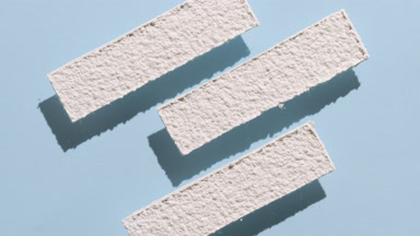 White Powder Stripes on Transparent Surface for Shimmer