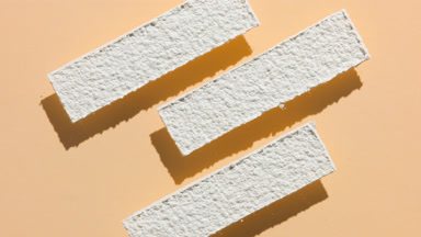 Elegant White Powder Stripes on Transparent Surface