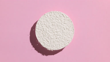 White Powder on Pink Background for Rice Starch Promotion