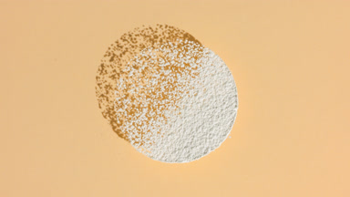 Sifted White Powder Circle on Sand Color for Silica