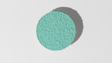 Cyan Powder in Circular Pattern with Fluctuating Shadow