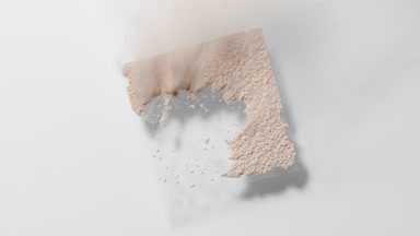 Beige Powder Sifting for Foundation Advertisement