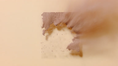 Slow-Motion Skintone Powder Sifting on Beige Background