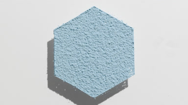 Dynamic Shadows of Hexagonal Pale Blue Powder on Gray