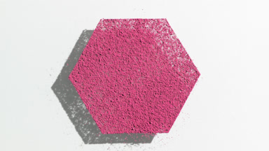 Hexagon Pink Powder Shadow Effect for Eyeshadow Marketing