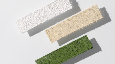 Top View of Sifted Powder Stripes on Transparent Surface