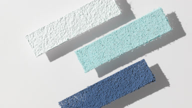Top-Down View of Blue and Cyan Powder Stripes