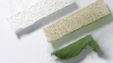 Beige and Green Powder Stripes in Slow Motion